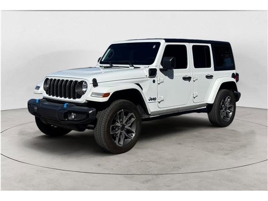 2024 Jeep Wrangler 4xe Sport S in Bright White Clearcoat — front three-quarter view
