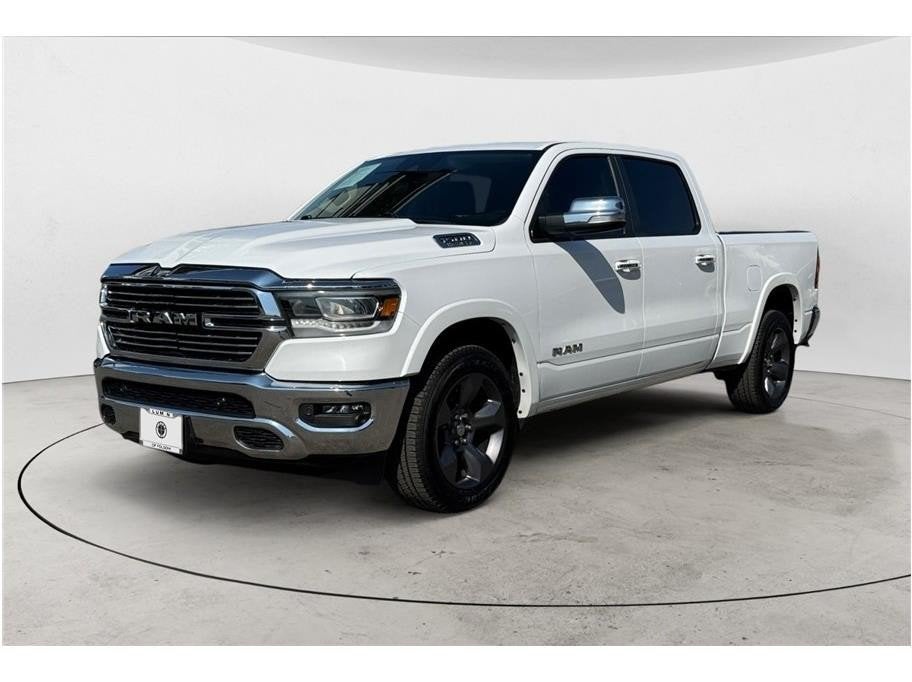 2022 RAM 1500 Laramie in Bright White Clearcoat — front three-quarter view