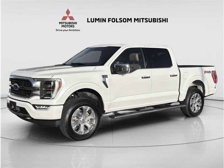 2023 Ford F-150 Platinum Pickup 4D 5 1/2 ft in White — front three-quarter view