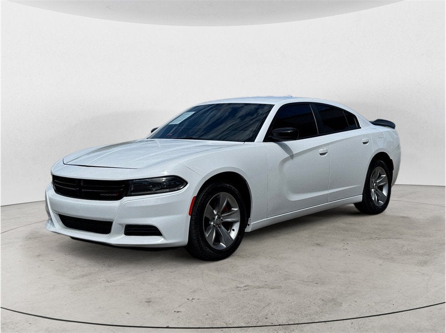 2023 Dodge Charger SXT in White Knuckle Clearcoat — front three-quarter view
