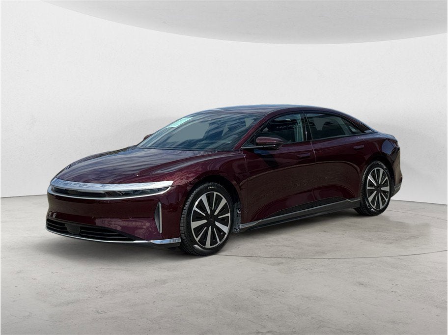 2024 Lucid Air Touring in Red — front three-quarter view