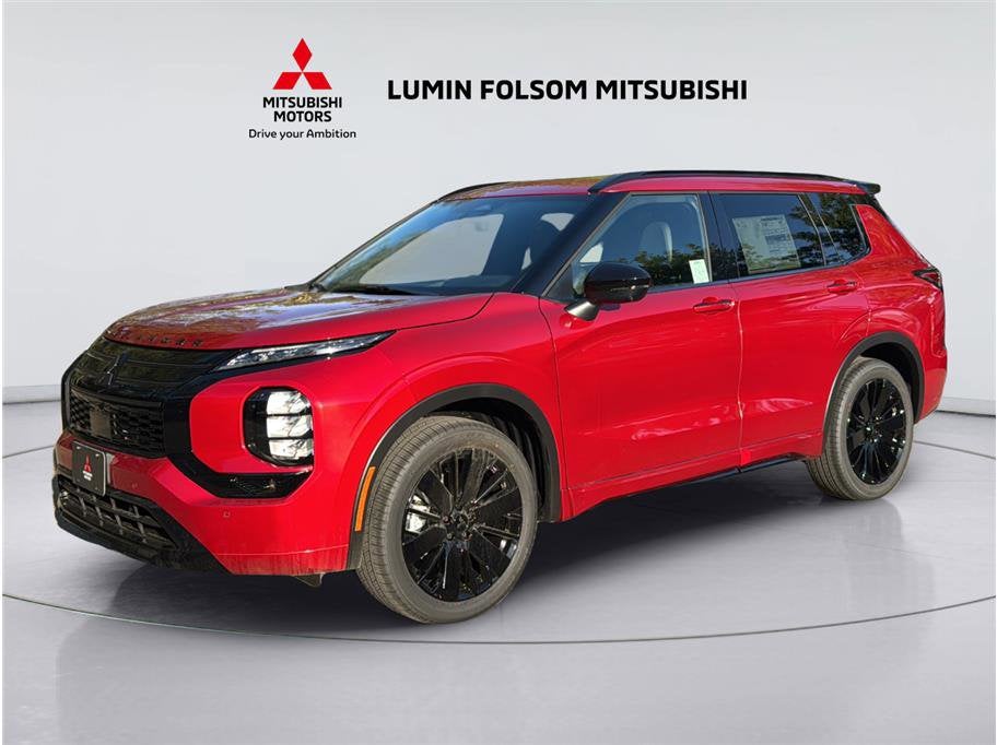 2026 Mitsubishi Outlander Black Edition Sport Utility 4D in Red Diamond — front three-quarter view