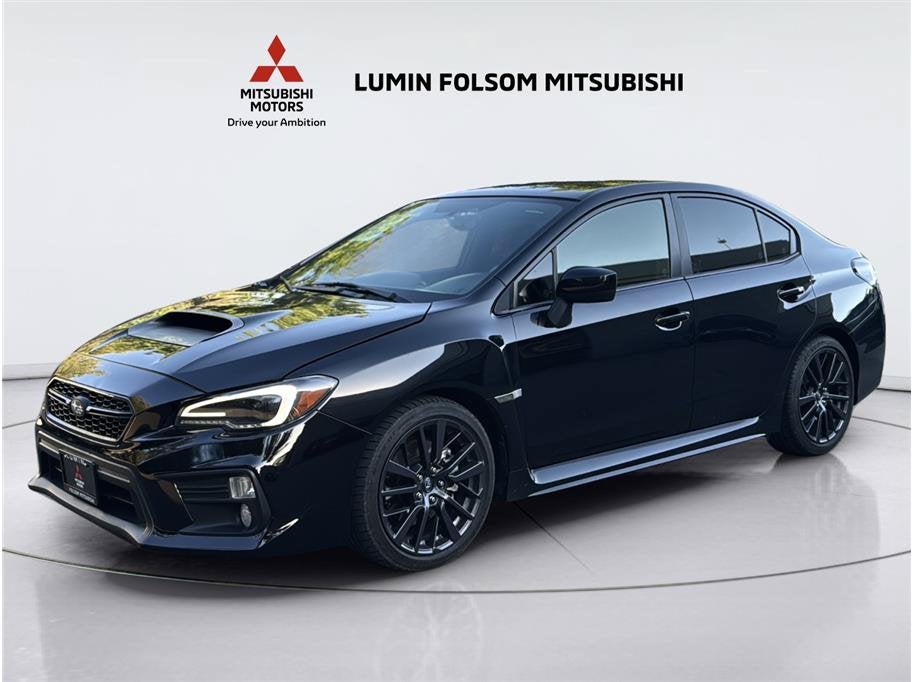 2021 Subaru WRX Sedan 4D in Crystal Black Silica — front three-quarter view