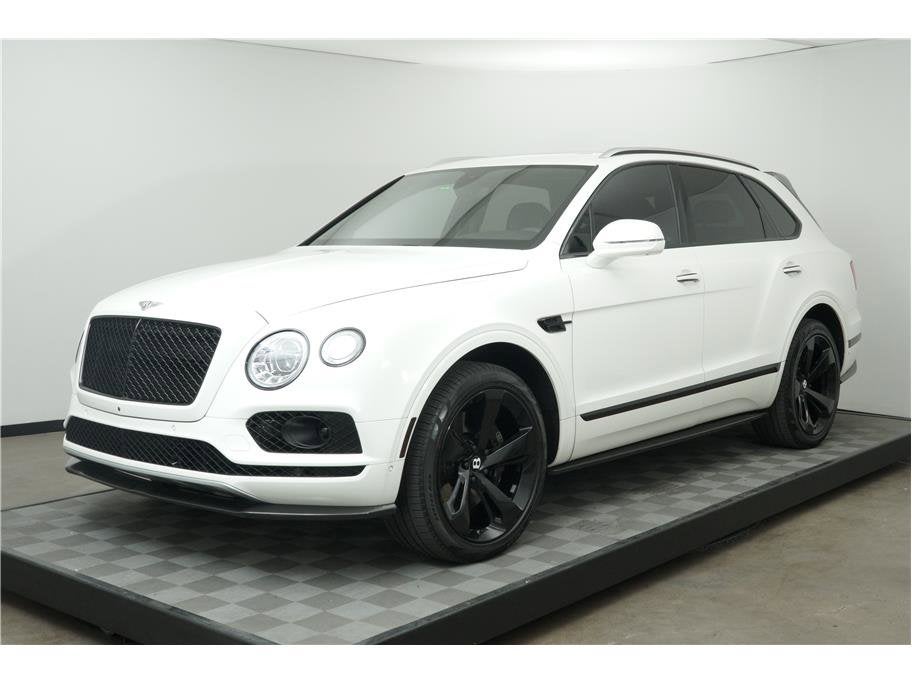 2018 Bentley Bentayga Black Edition Sedan 4D in White — front three-quarter view